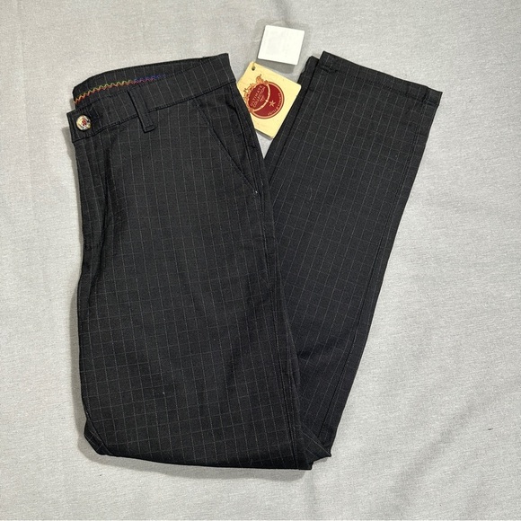 Indigo Plus men's windowpane ankle fit trousers, size 32, hipster, NWT - Picture 13 of 14
